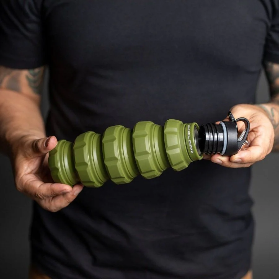 Grunt Style Military Green Hydro Blast: Collapsible Bottle - Image 4