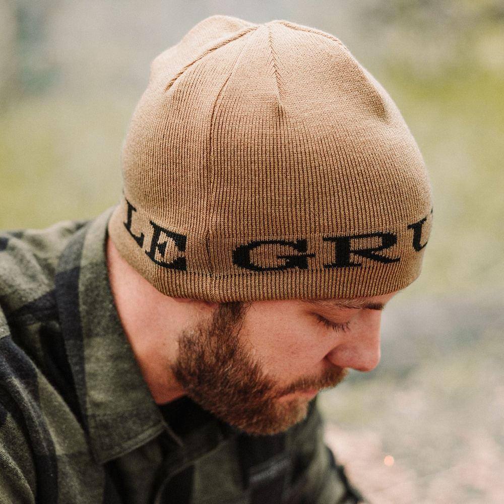 Reversible Skull Cap Beanie - Black and Tan - Image 7
