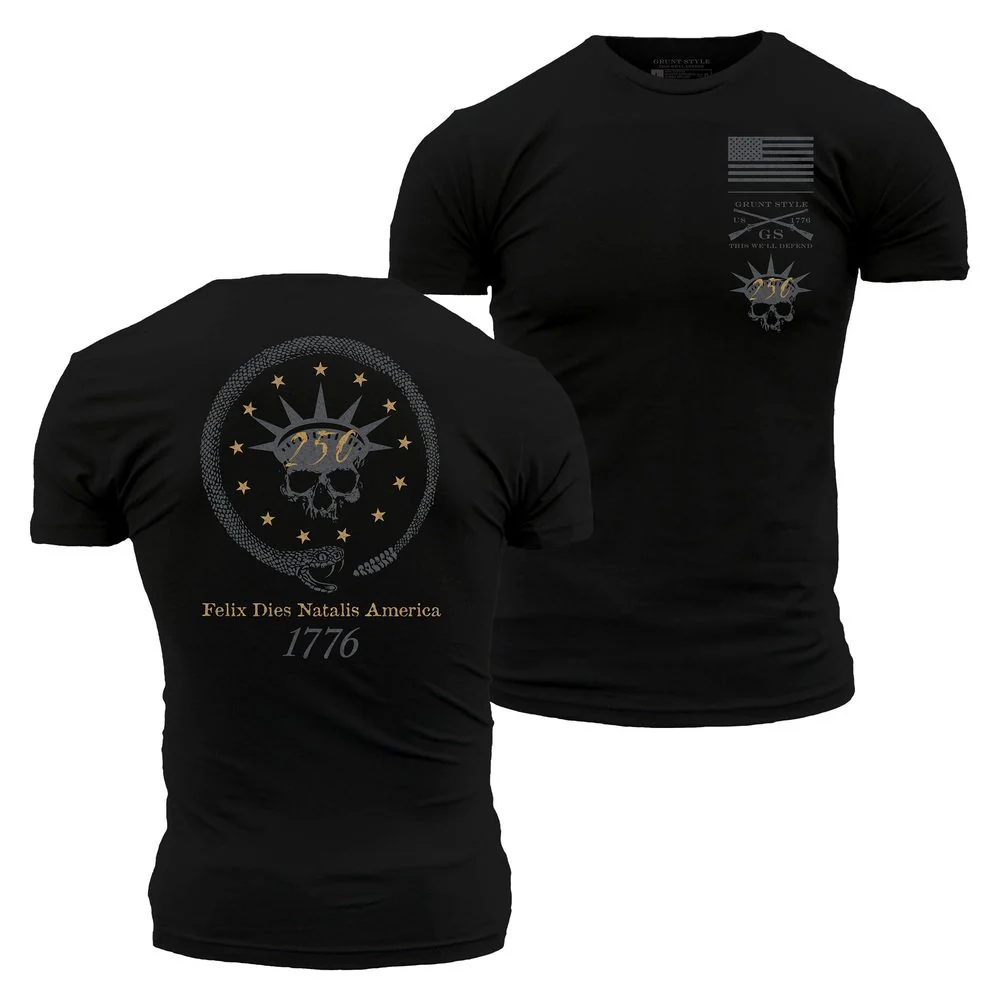 Happy Birthday America T-Shirt - Black