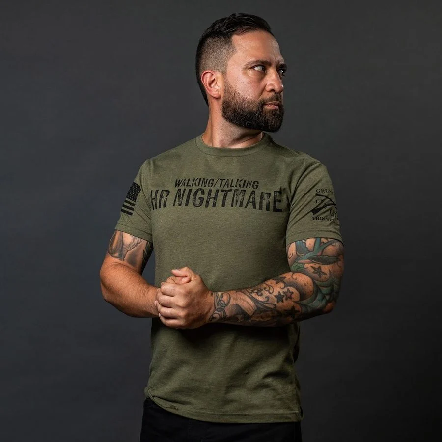 HR Nightmare T-Shirt - Military Green - Image 4