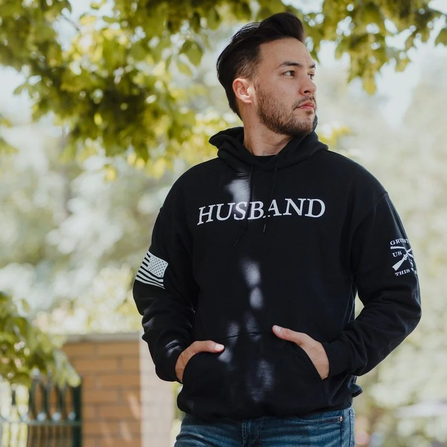 Husband Defined Hoodie - Black - Image 4