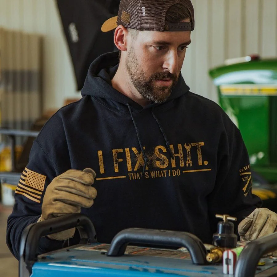 I Fix Sh*t Hoodie - Black - Image 2