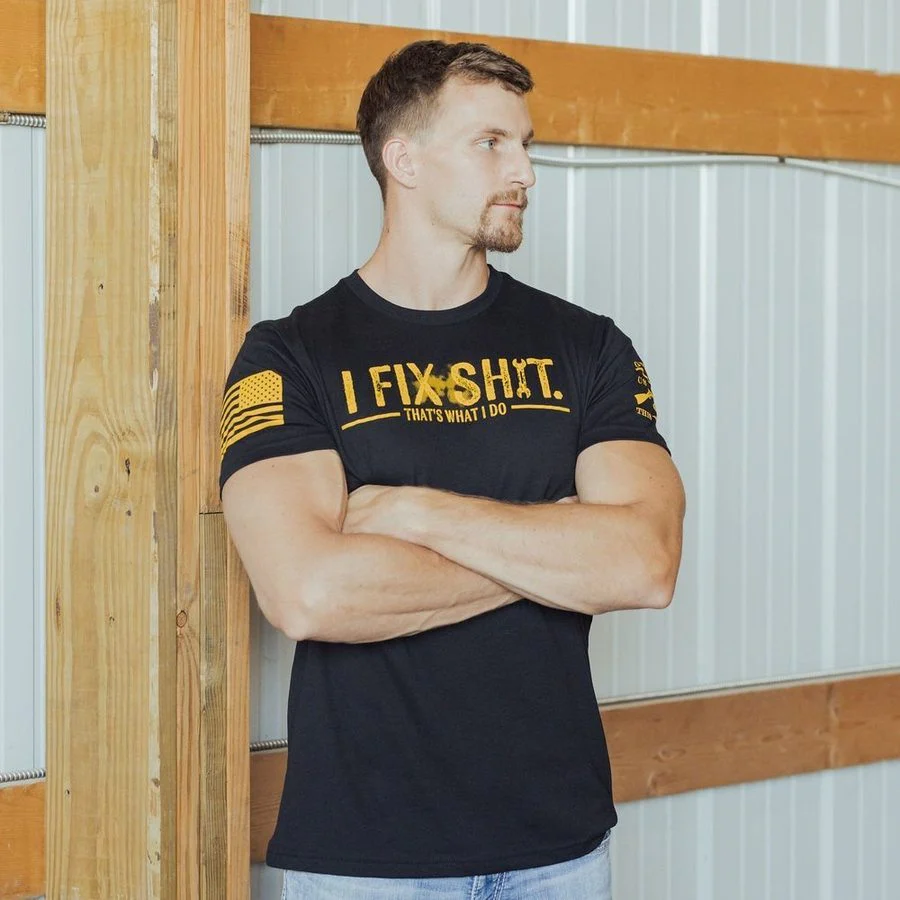 I Fix Sh*t T-Shirt - Black - Image 3