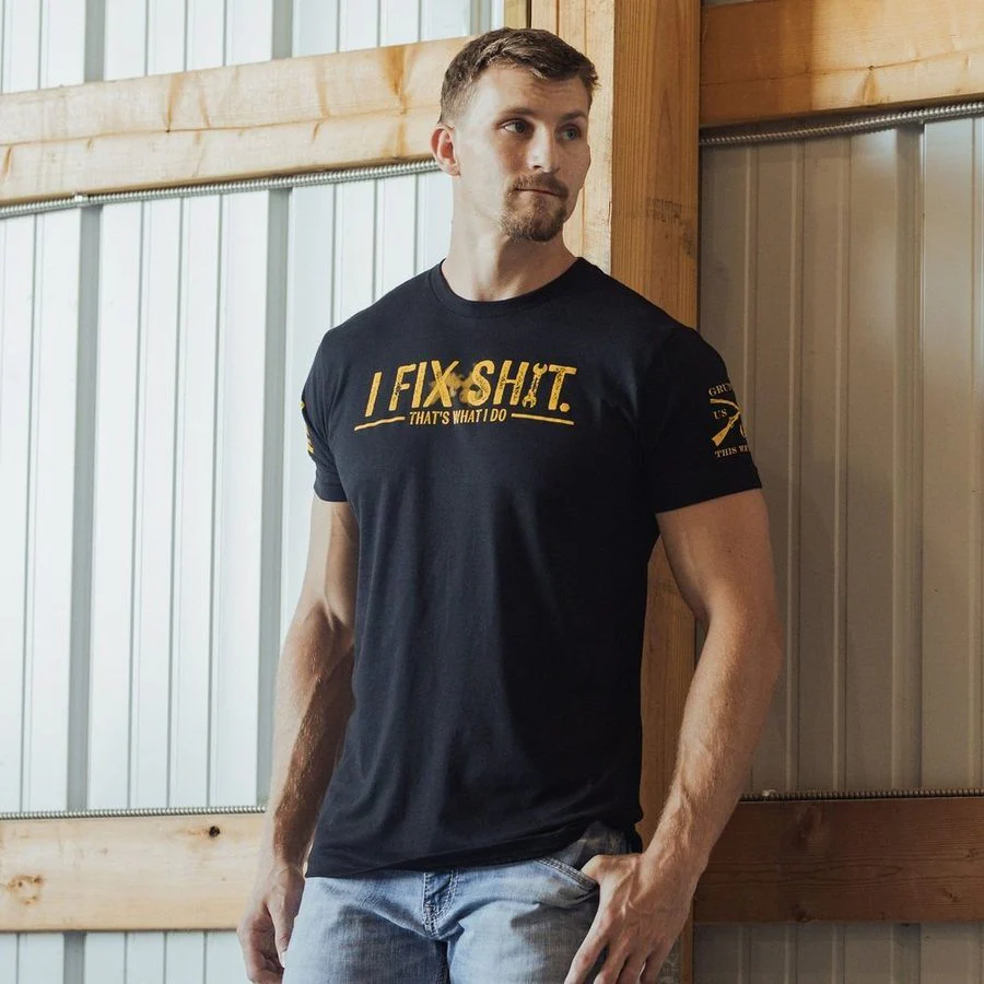 I Fix Sh*t T-Shirt - Black - Image 4