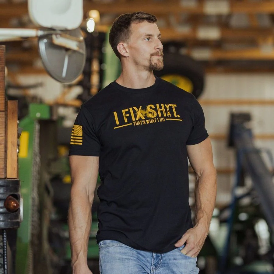 I Fix Sh*t T-Shirt - Black - Image 5