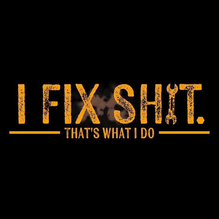I Fix Sh*t T-Shirt - Black - Image 8
