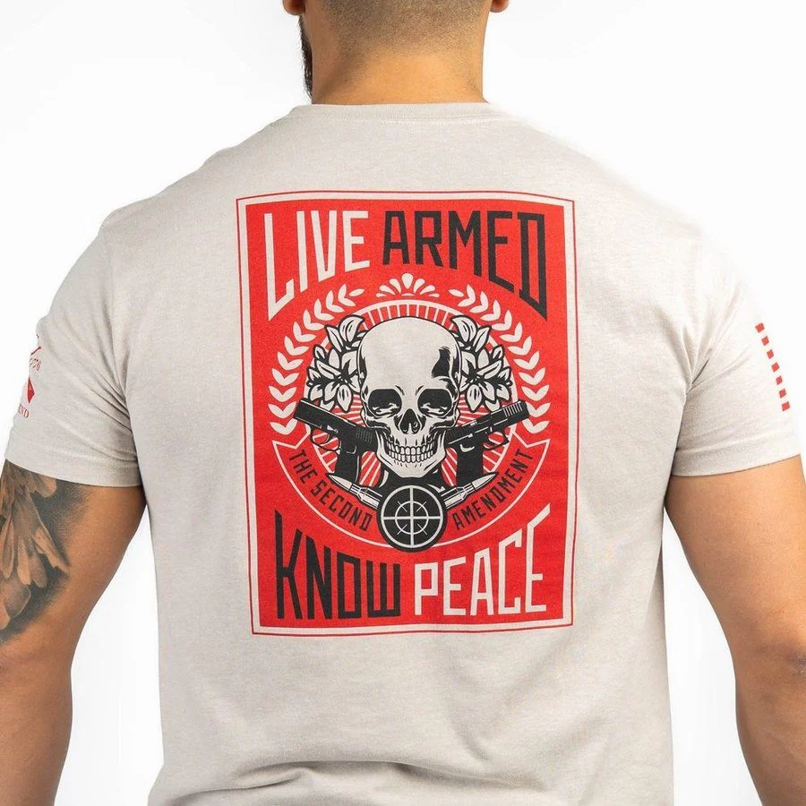 Live Armed T-Shirt - Sand - Image 9