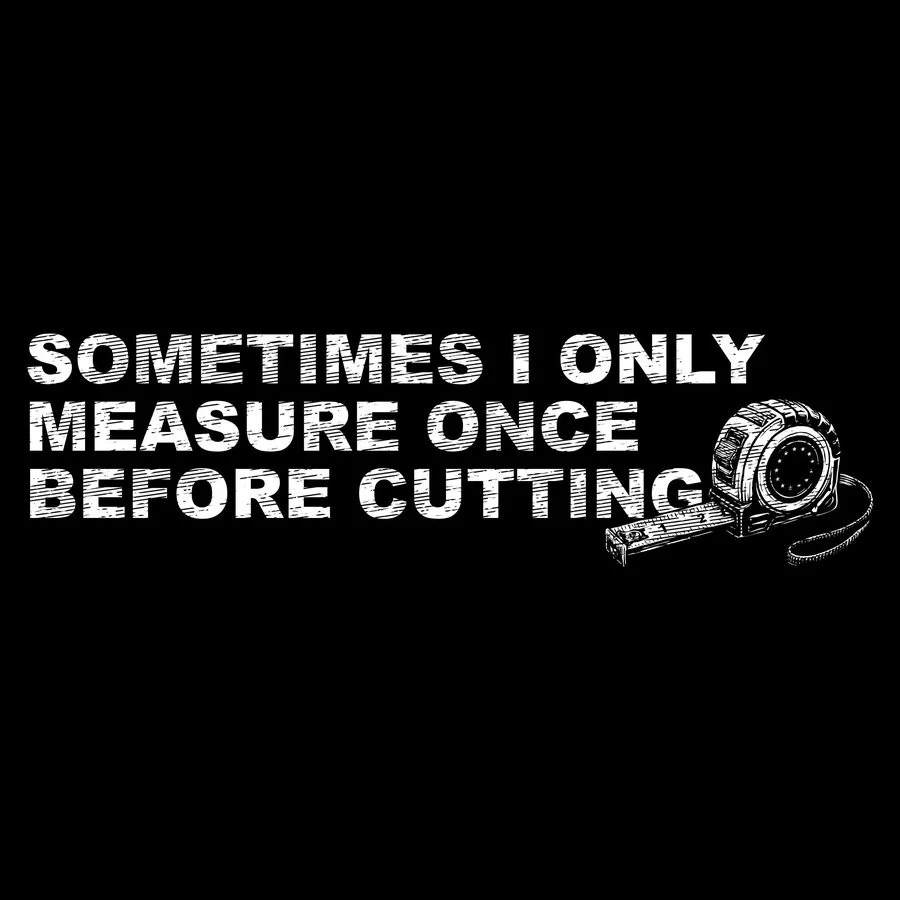Measure Once T-Shirt - Black - Image 4