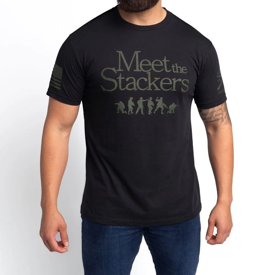 Meet The Stackers T-Shirt - Black - Image 4