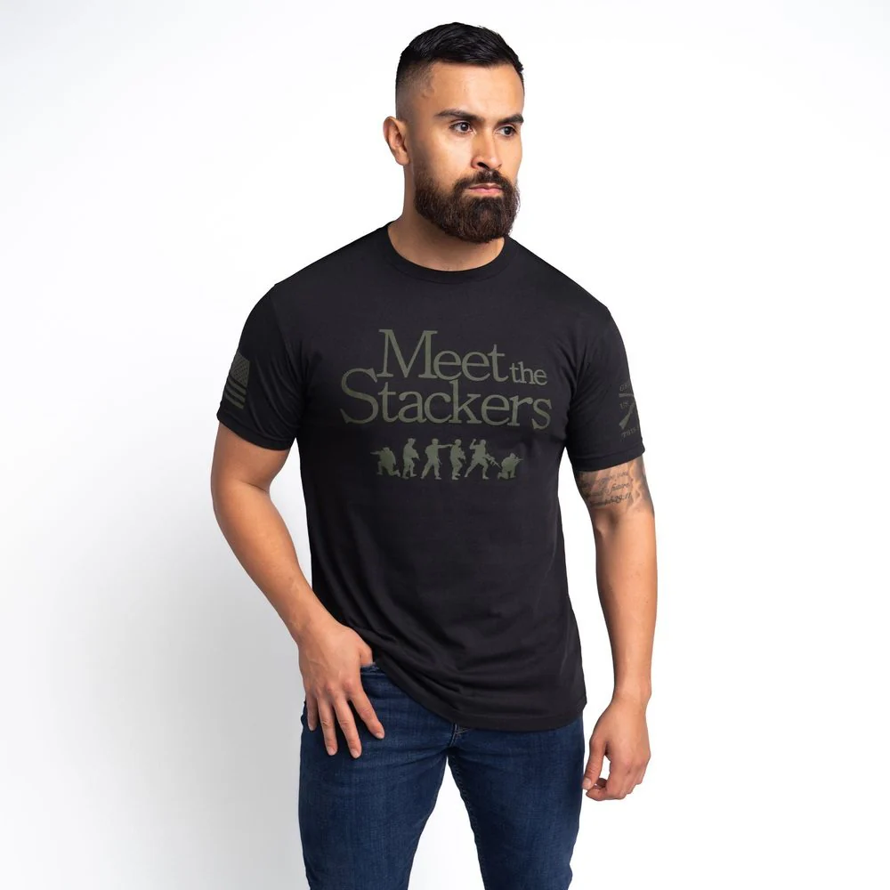 Meet The Stackers T-Shirt - Black - Image 5