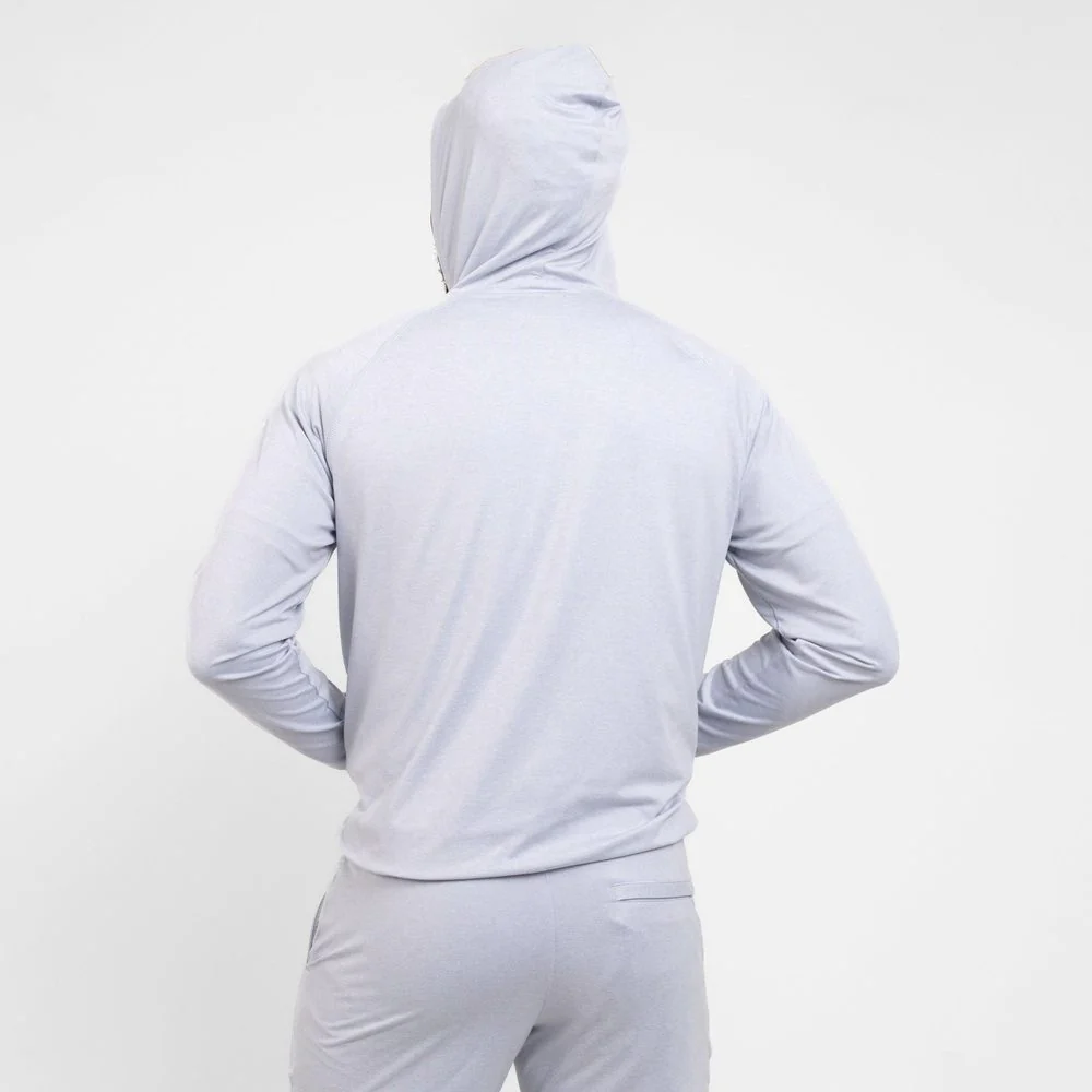 Men's All-Day 1/4 Zip Hoodie - Heather Arctic Gray - Image 10