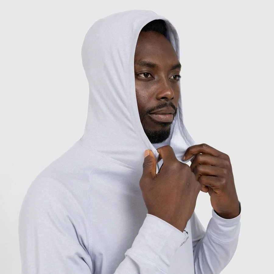 Men's All-Day 1/4 Zip Hoodie - Heather Arctic Gray - Image 9