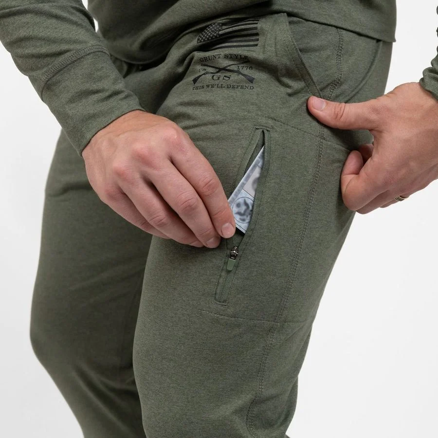 Men's All-Day Jogger - Heather Military Green - Image 4