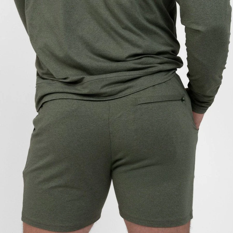 Men's All-Day Short - Heather Military Green - Image 11