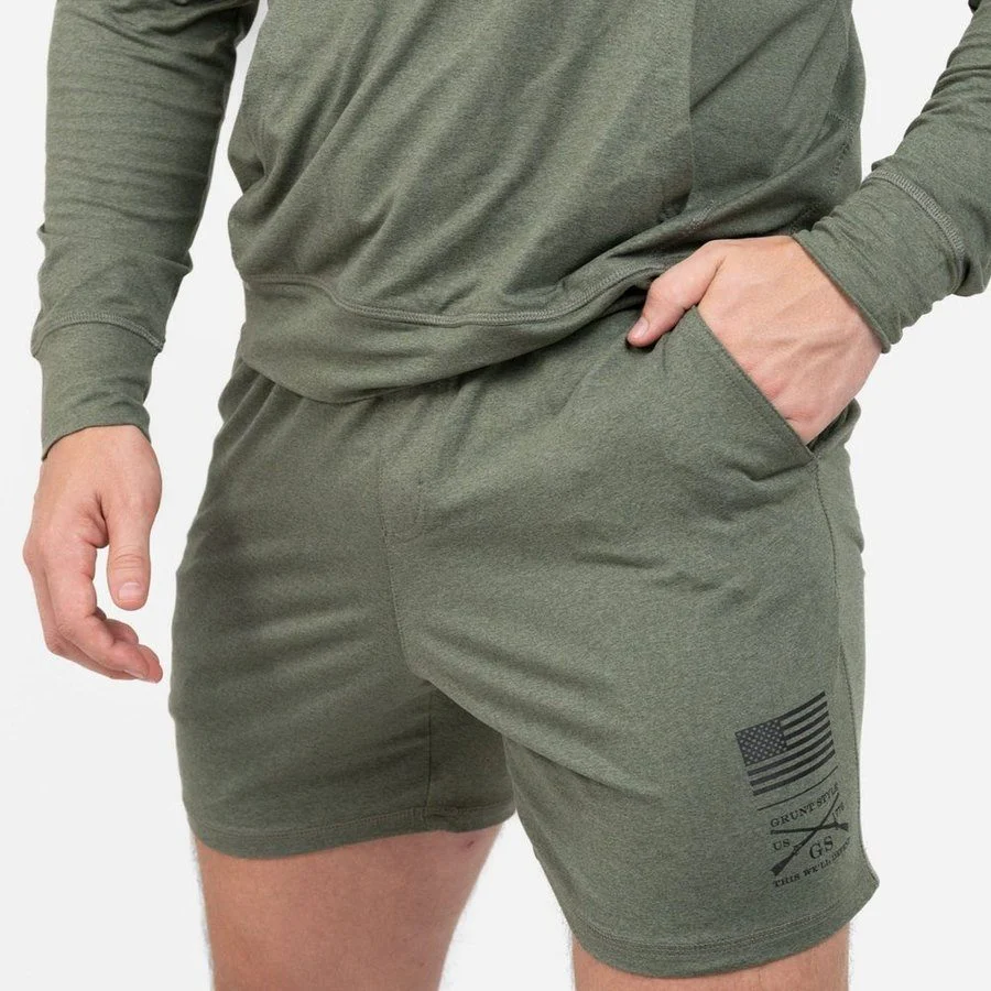 Men's All-Day Short - Heather Military Green - Image 4