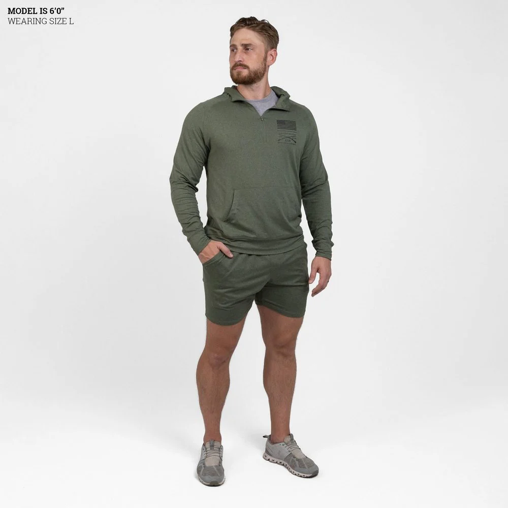 Men's All-Day Short - Heather Military Green - Image 5
