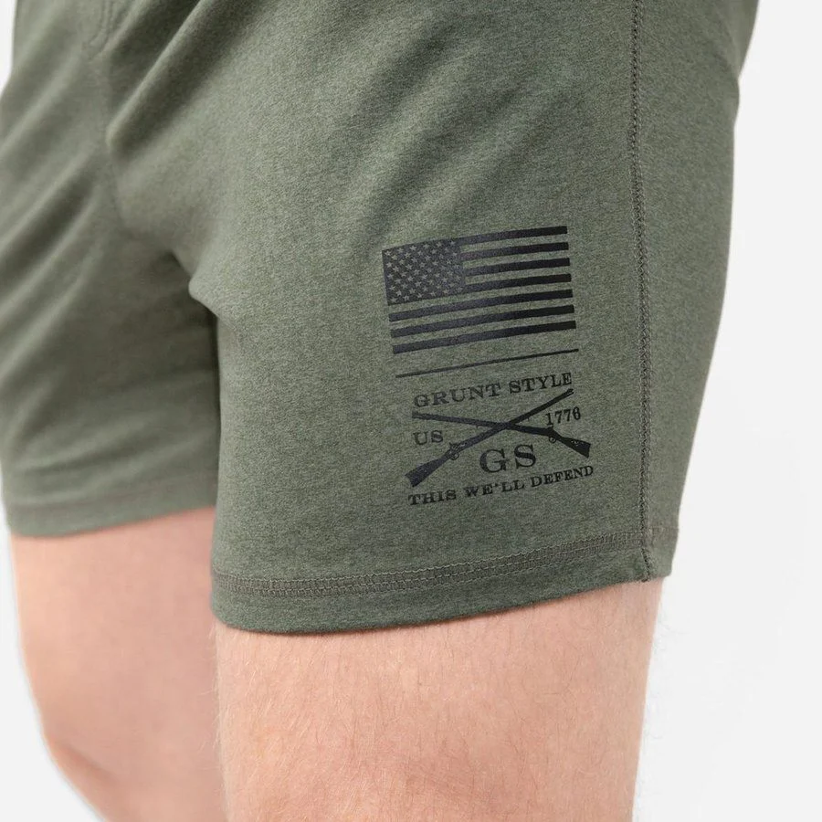 Men's All-Day Short - Heather Military Green - Image 6