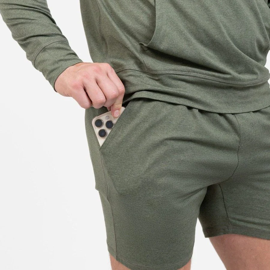 Men's All-Day Short - Heather Military Green - Image 7