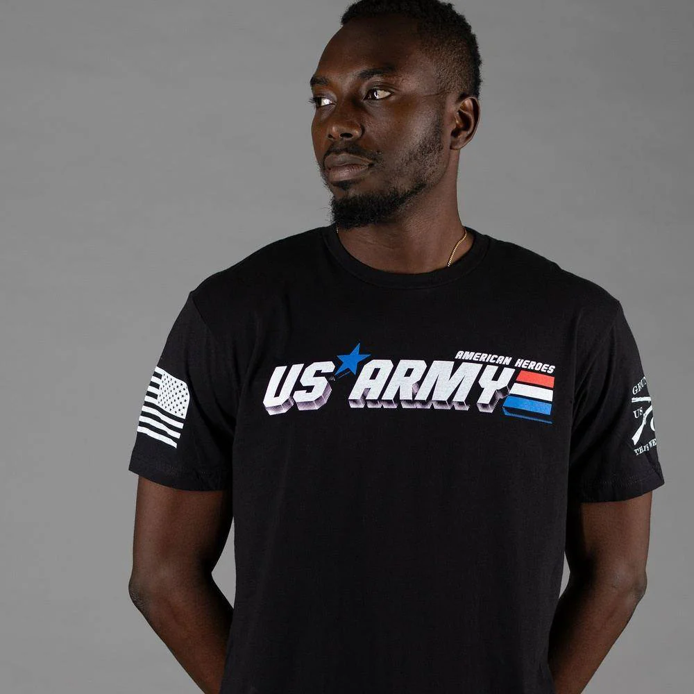 Army American Heroes T-Shirt - Black - Image 3
