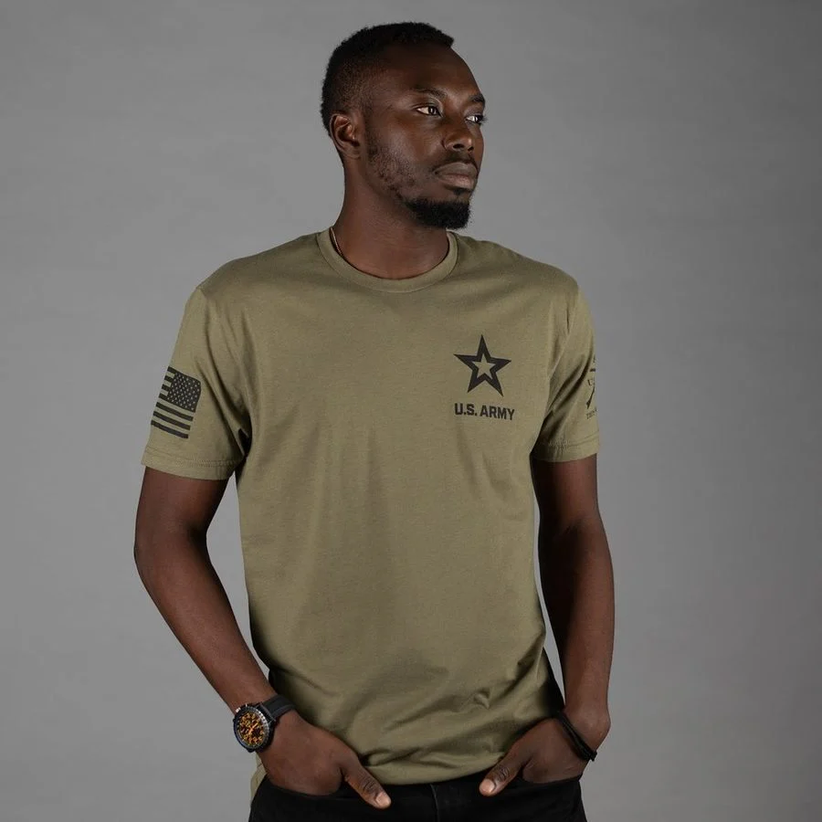 Army Hit The Ground Running T-Shirt - Military Green - Image 4