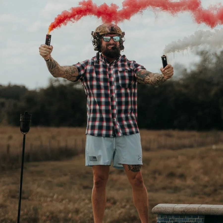 Men's Commander Button Down - Old Glory Plaid - Image 4