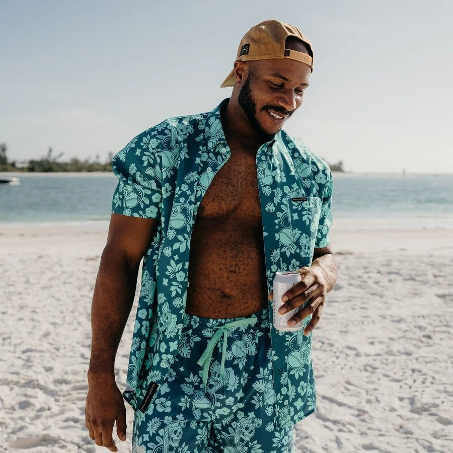 Men's Commander Button Down - Tropical Death Harbor - Image 4