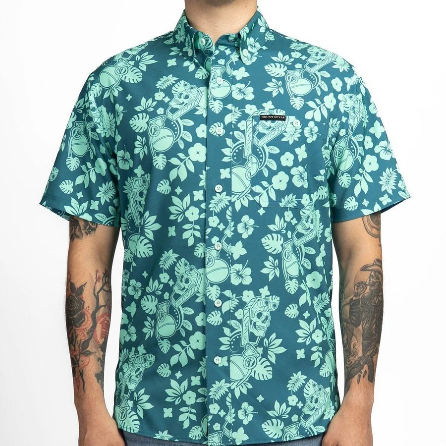 Men's Commander Button Down - Tropical Death Harbor - Image 6