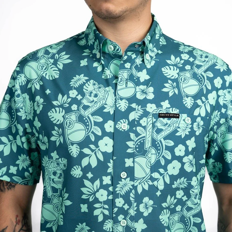 Men's Commander Button Down - Tropical Death Harbor - Image 7