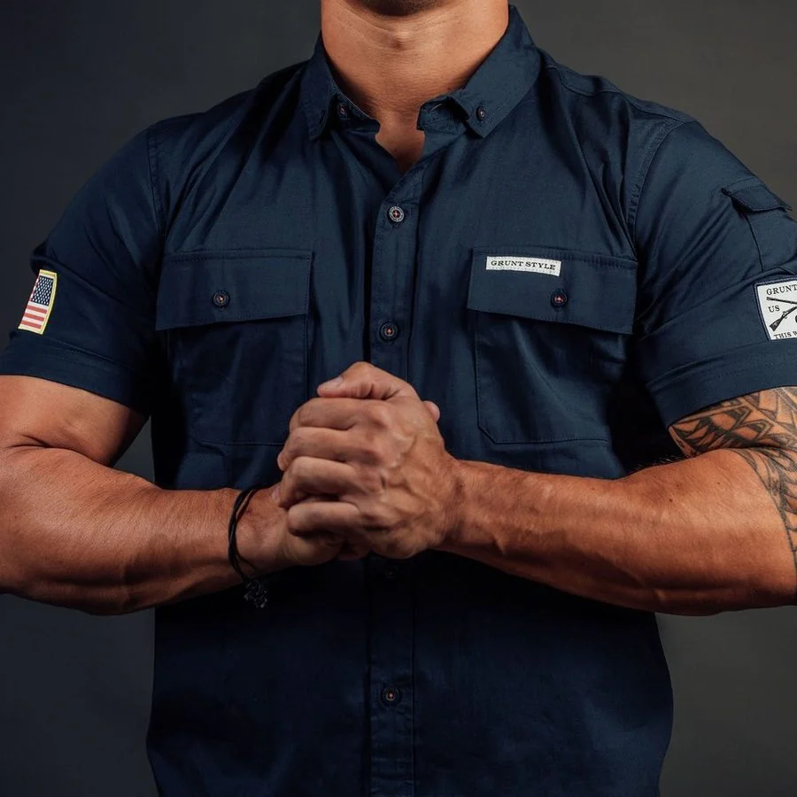 Men's Garage Button Down - Navy - Image 3
