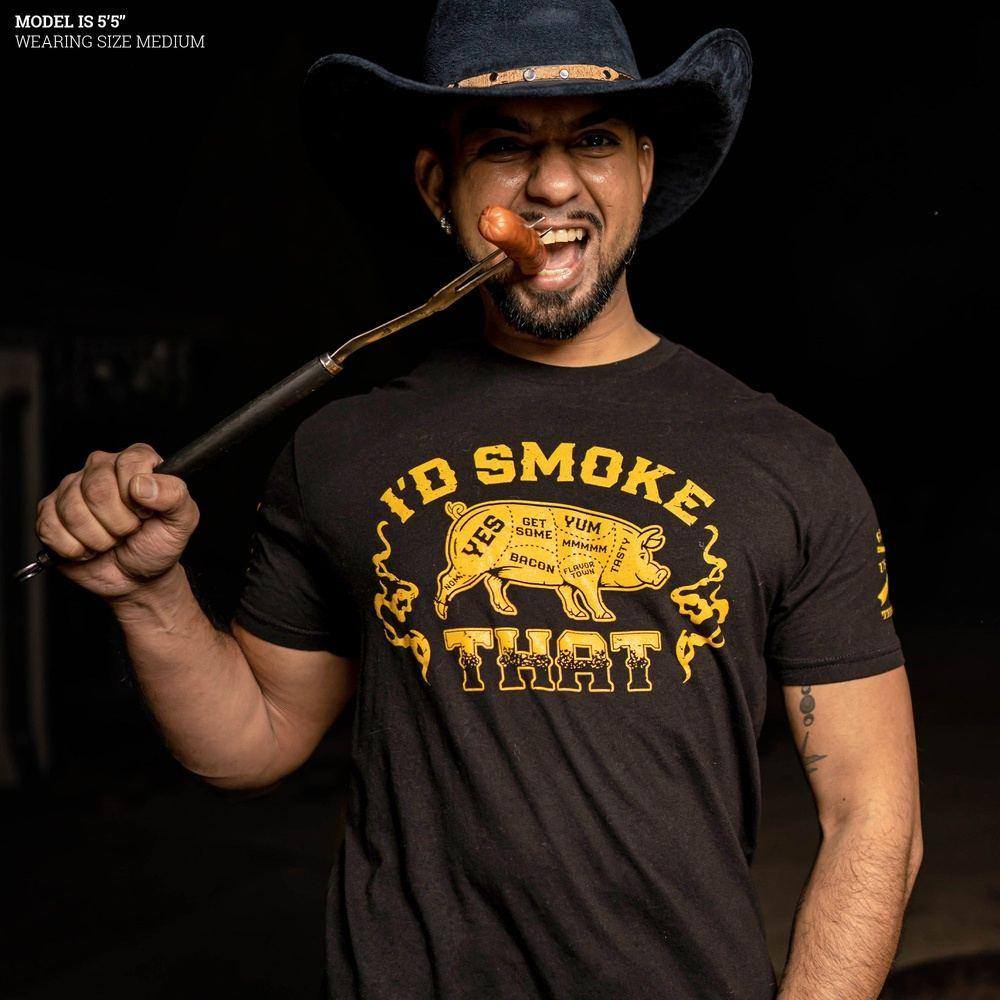 I'd Smoke That T-Shirt - Black - Image 4