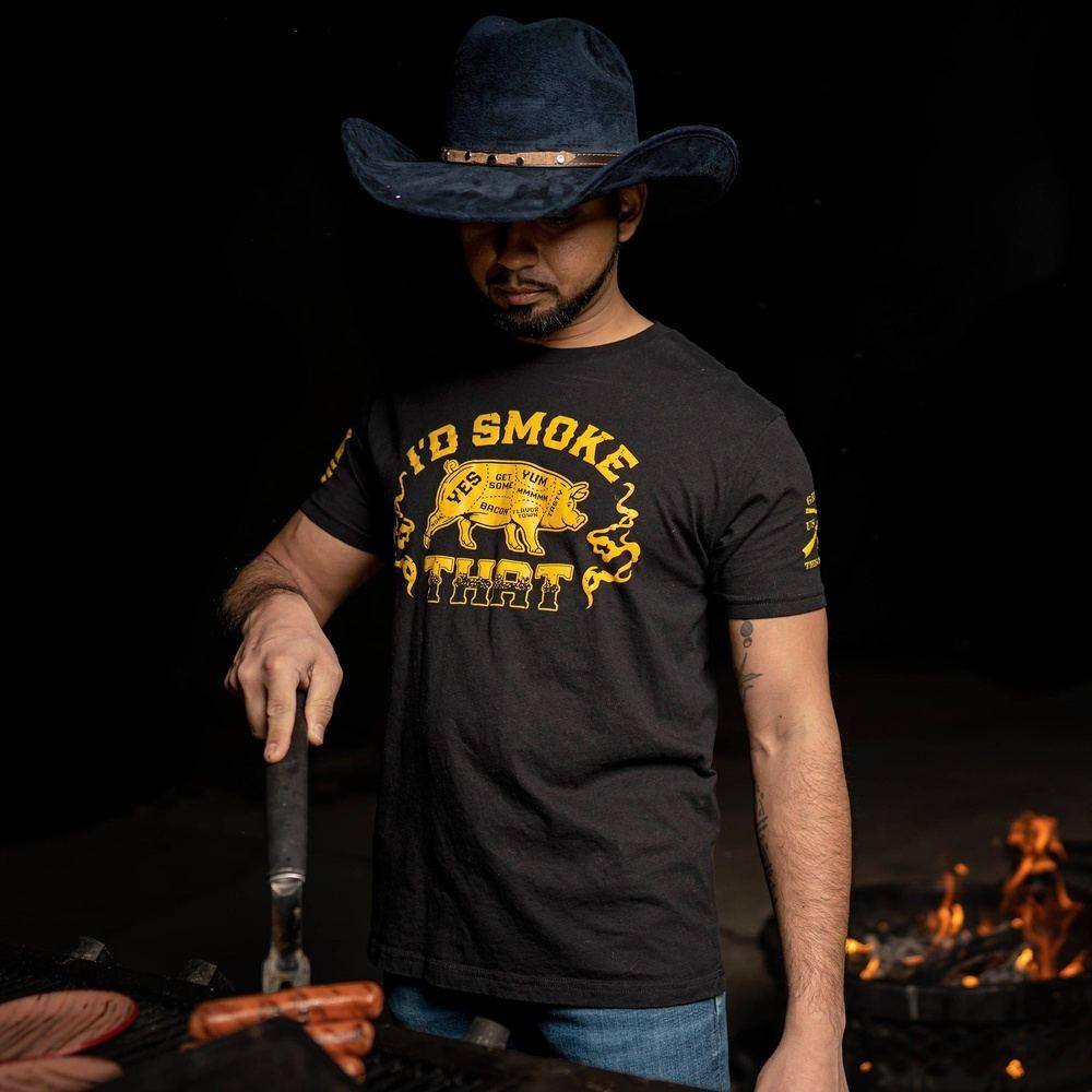I'd Smoke That T-Shirt - Black - Image 5