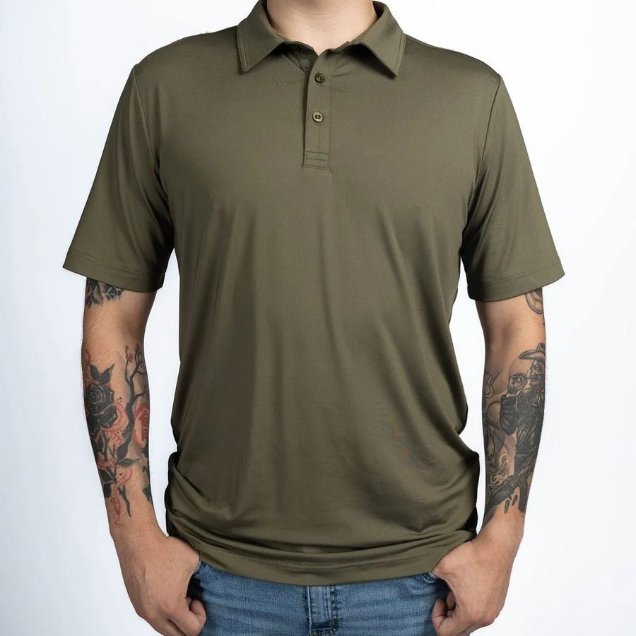 Men's Polo - Military Green - Image 9