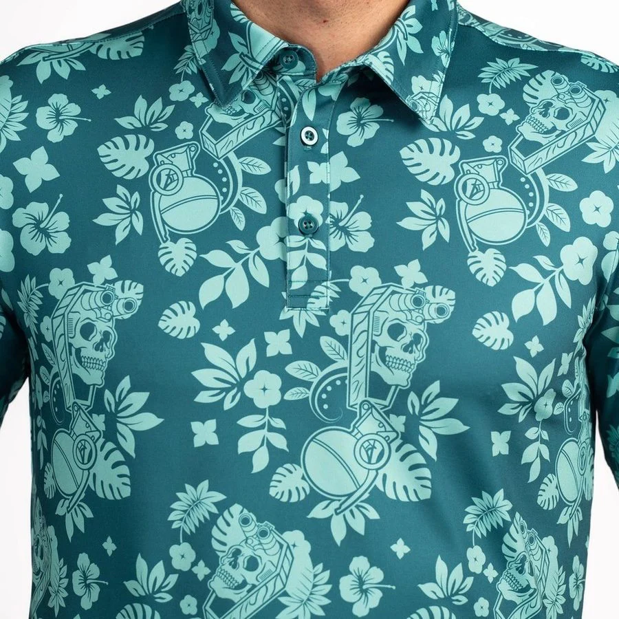 Men's Polo - Tropical Death Harbor - Image 10