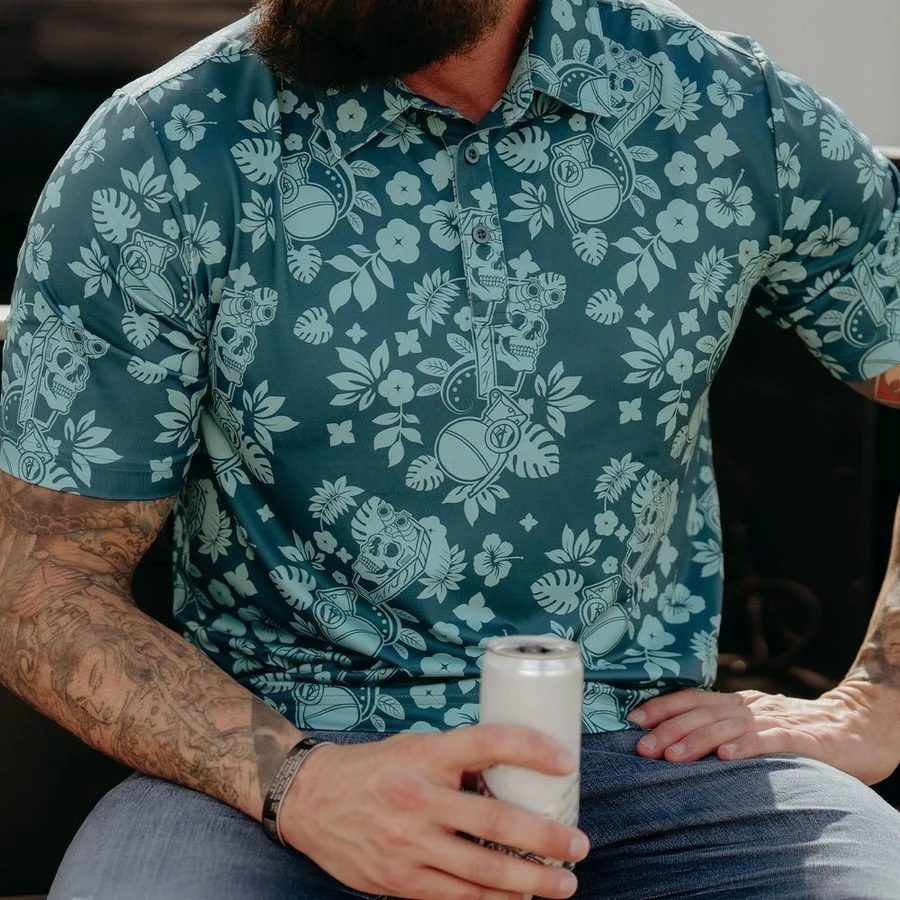 Men's Polo - Tropical Death Harbor - Image 4