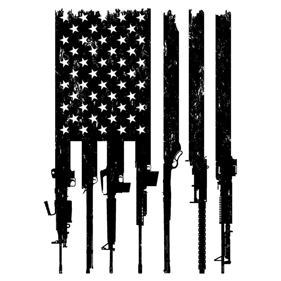 Rifle Flag T-Shirt - White - Image 5