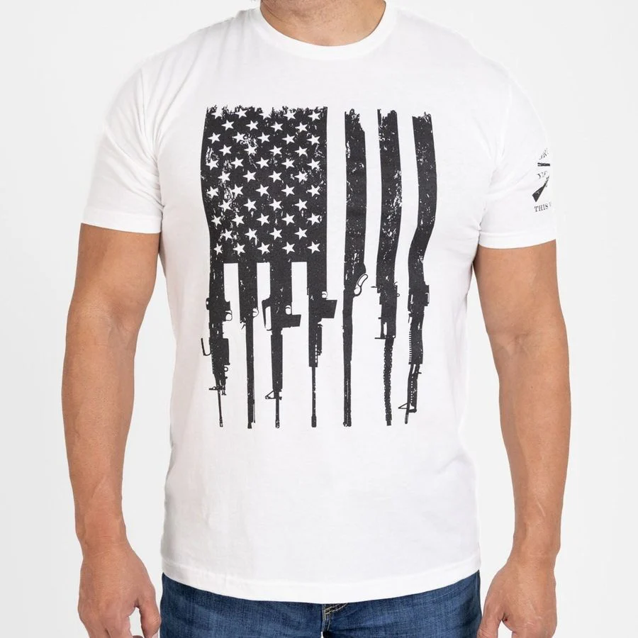 Rifle Flag T-Shirt - White - Image 6