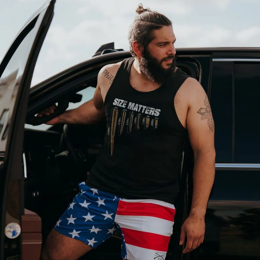 Men's Size Matters Tank - Black - Image 3