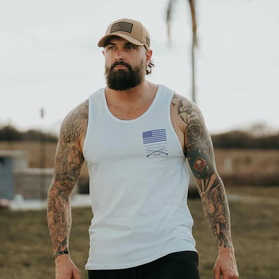 Men's Sun Out, Guns Out Tank - White - Image 3