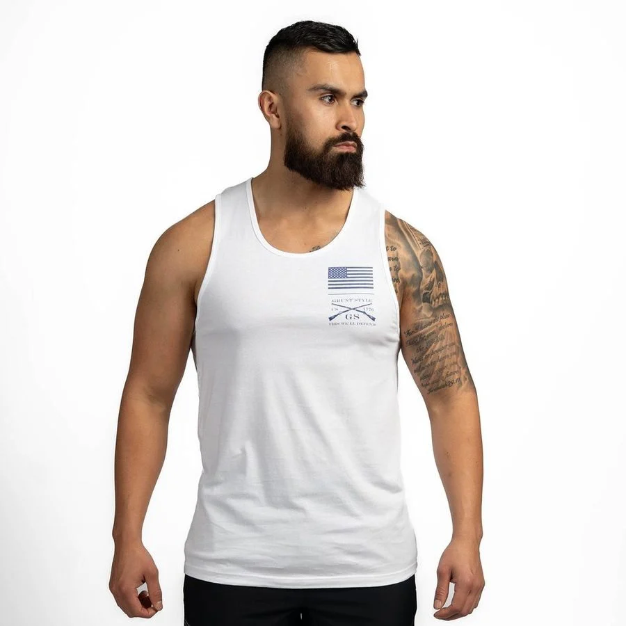 Men's Sun Out, Guns Out Tank - White - Image 6