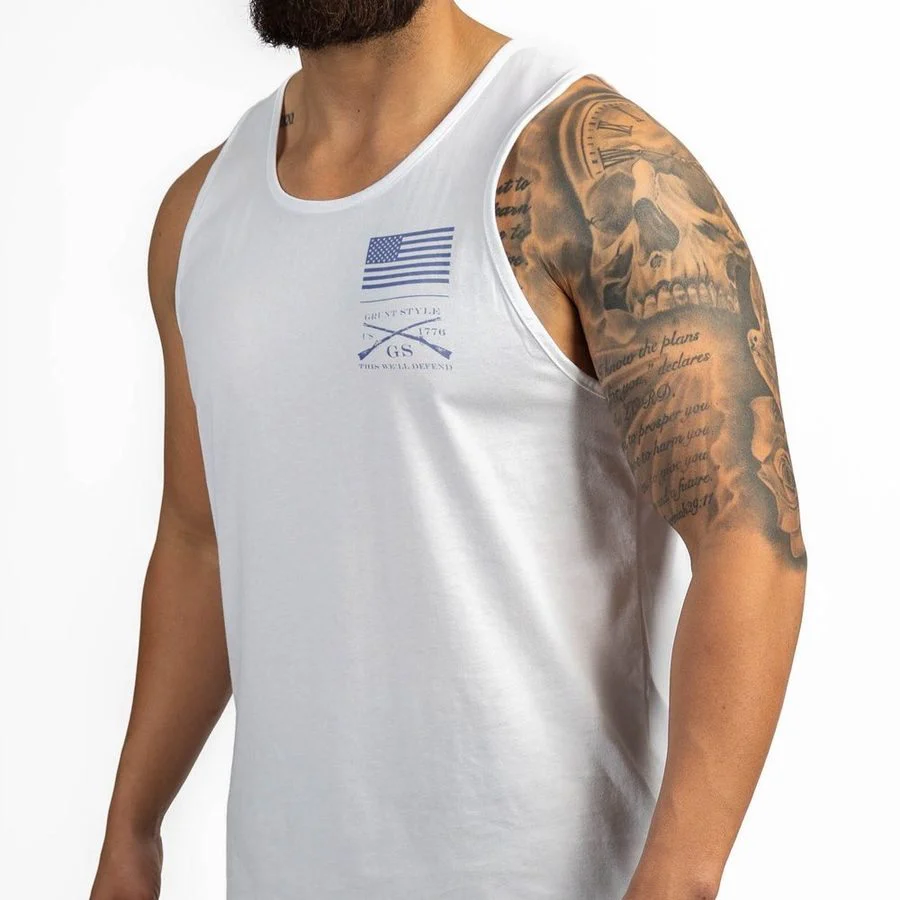 Men's Sun Out, Guns Out Tank - White - Image 7