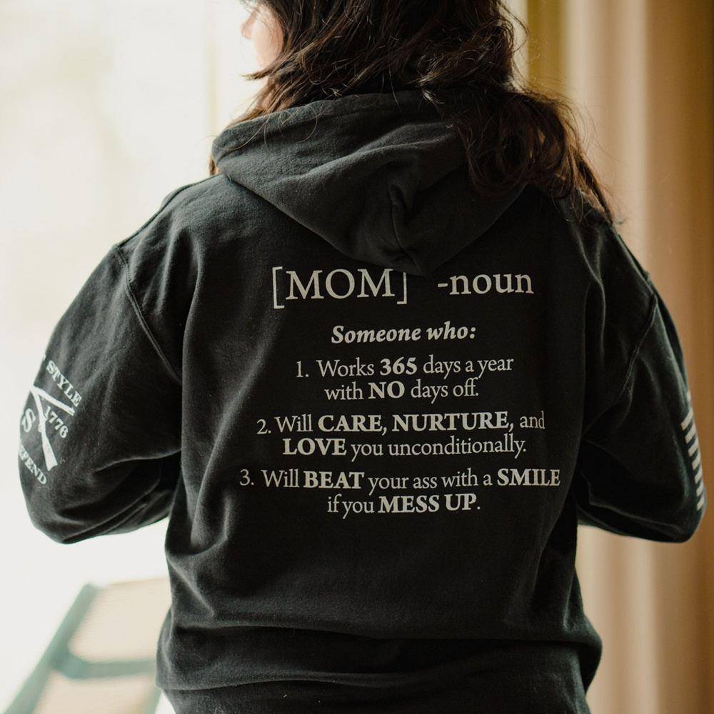Women's Mom Defined Hoodie - Black - Image 5