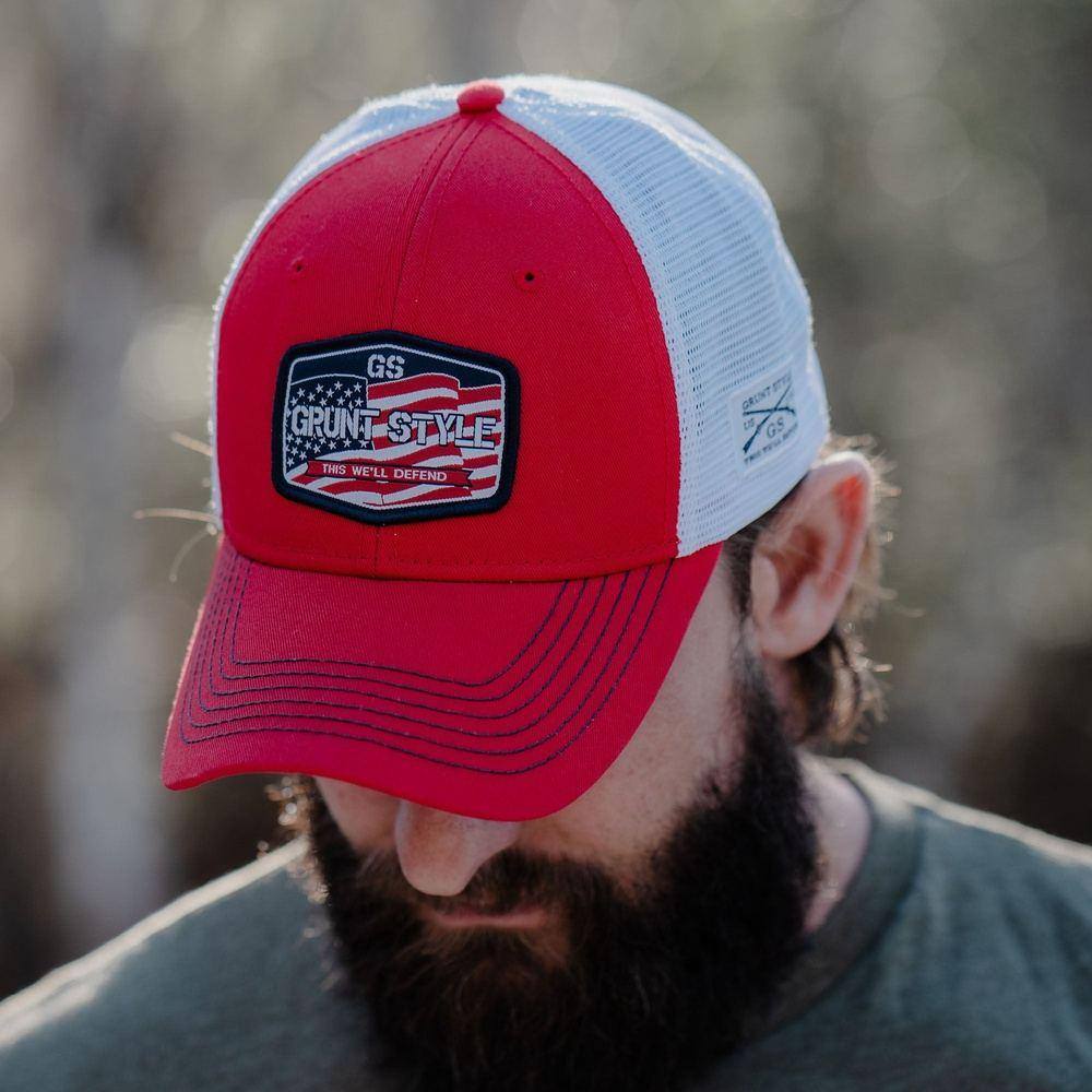Old Glory Patch Hat - Red - Image 2