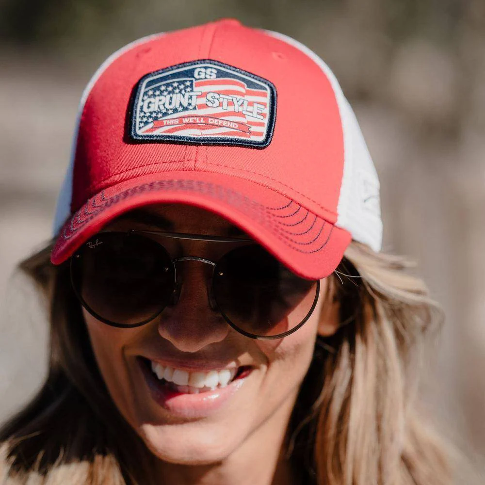 Old Glory Patch Hat - Red - Image 3