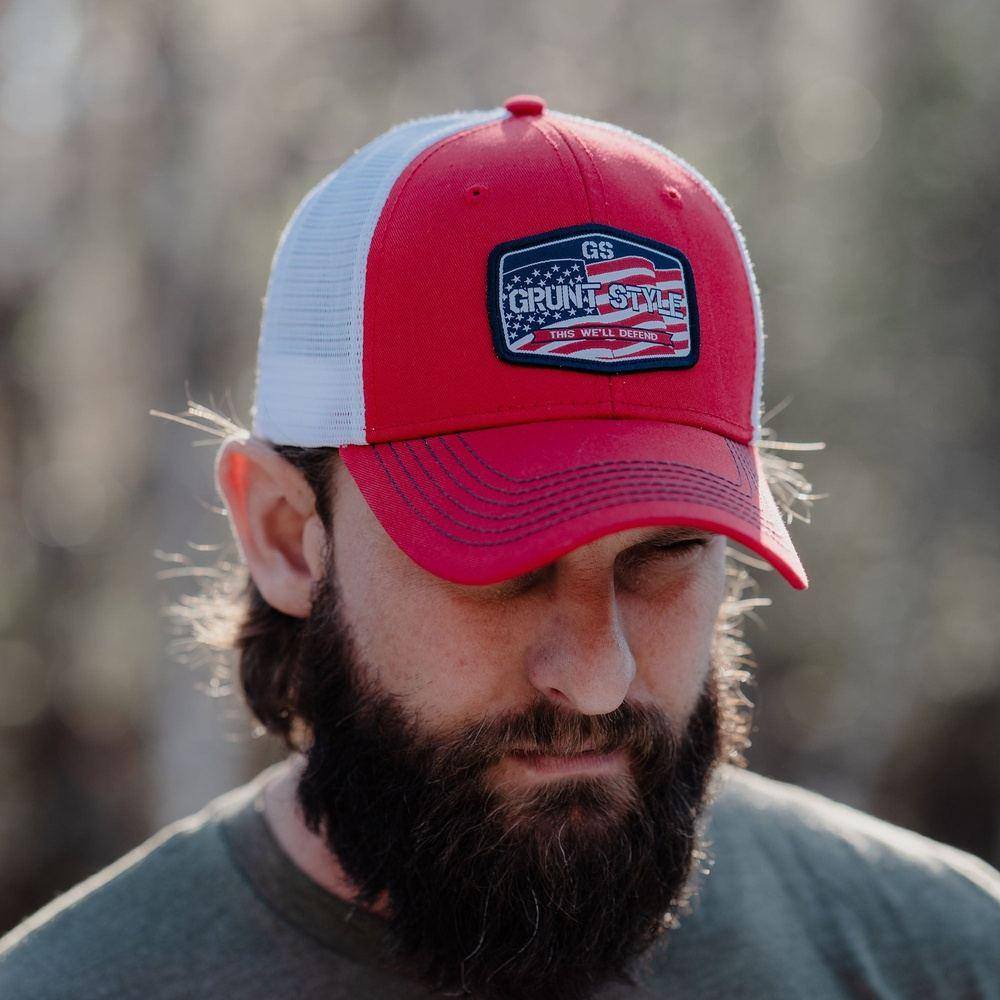 Old Glory Patch Hat - Red - Image 4