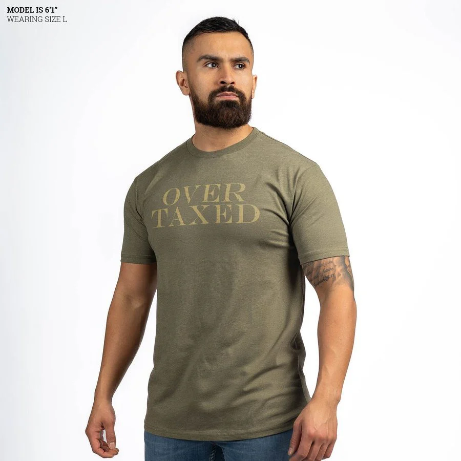 Overtaxed T-Shirt - Military Green - Image 7