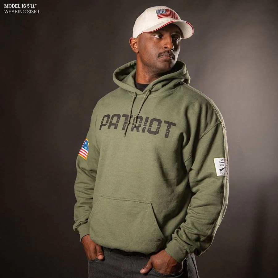 Patriot Hoodie - Military Green - Image 6