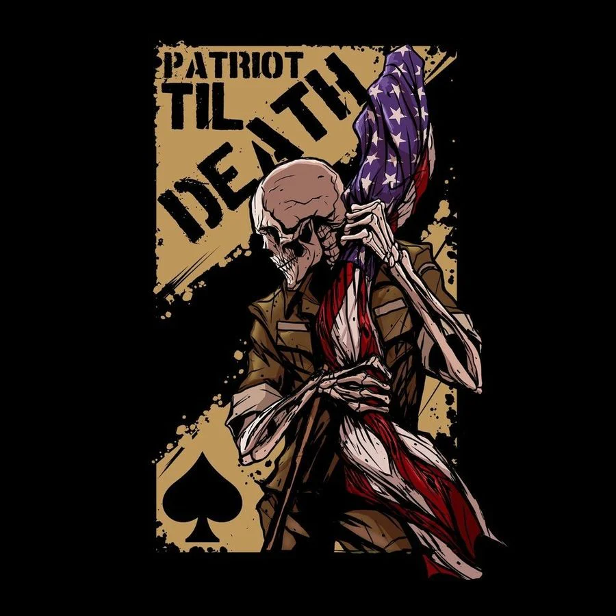 Patriot Til Death T-Shirt - Black - Image 5