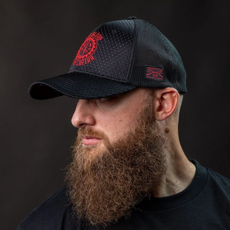 Red Blood Blue Collar® Stretch Fit Hat - Black - Image 5