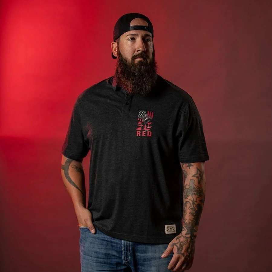 RED Friday Cruiser Polo - Heather Black - Image 2