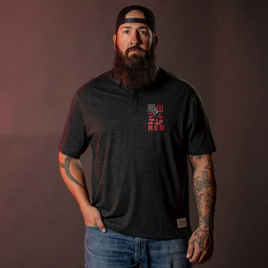 RED Friday Cruiser Polo - Heather Black - Image 3